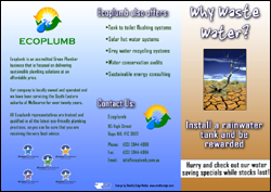 Ecoplumb "Why Waste Water" Flyer